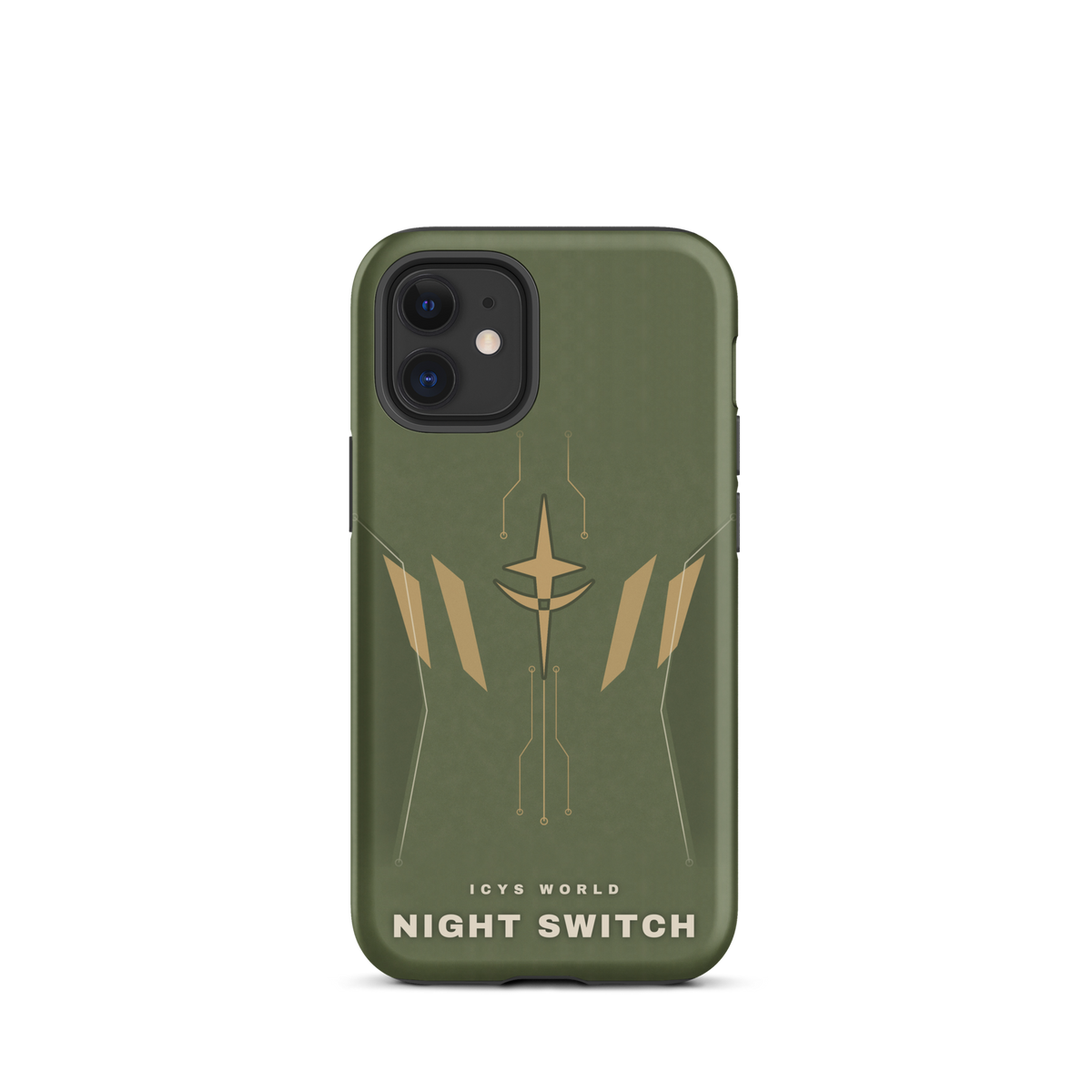 ICYS WORLD Night Switch iPhone case on iPhone 12 mini, matte finish