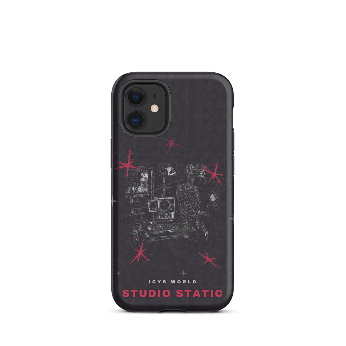 ICYS WORLD Studio Static iPhone case on iPhone 12 mini, matte finish