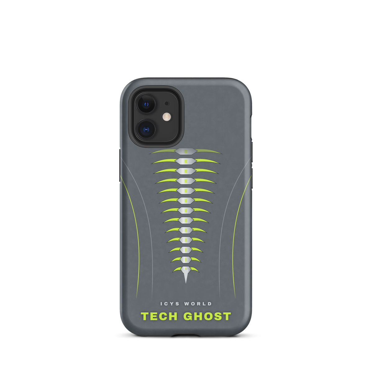 ICYS WORLD Tech Ghost iPhone case on iPhone 12 mini, matte finish