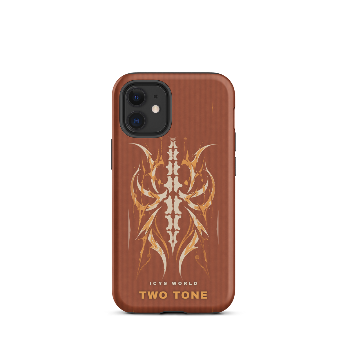 ICYS WORLD Two Tone iPhone case on iPhone 12 mini, matte finish