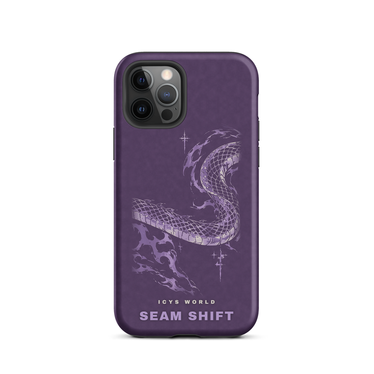 ICYS WORLD Seam Shift iPhone case on iPhone 12 Pro, matte finish