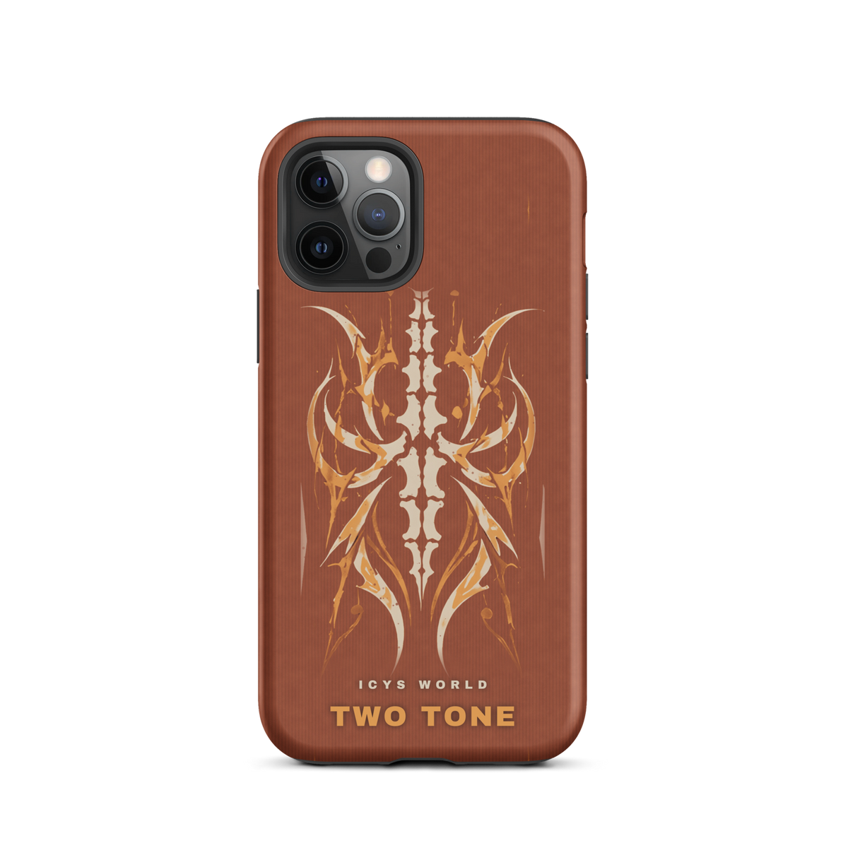ICYS WORLD Two Tone iPhone case on iPhone 12 Pro, matte finish