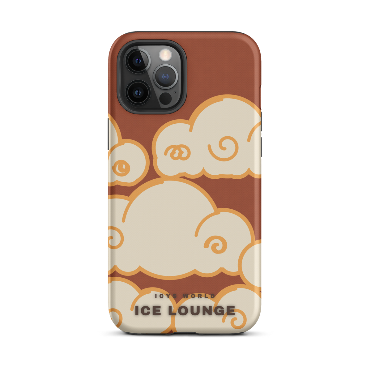 ICYS WORLD Ice Lounge iPhone case on iPhone 12 Pro Max, matte finish
