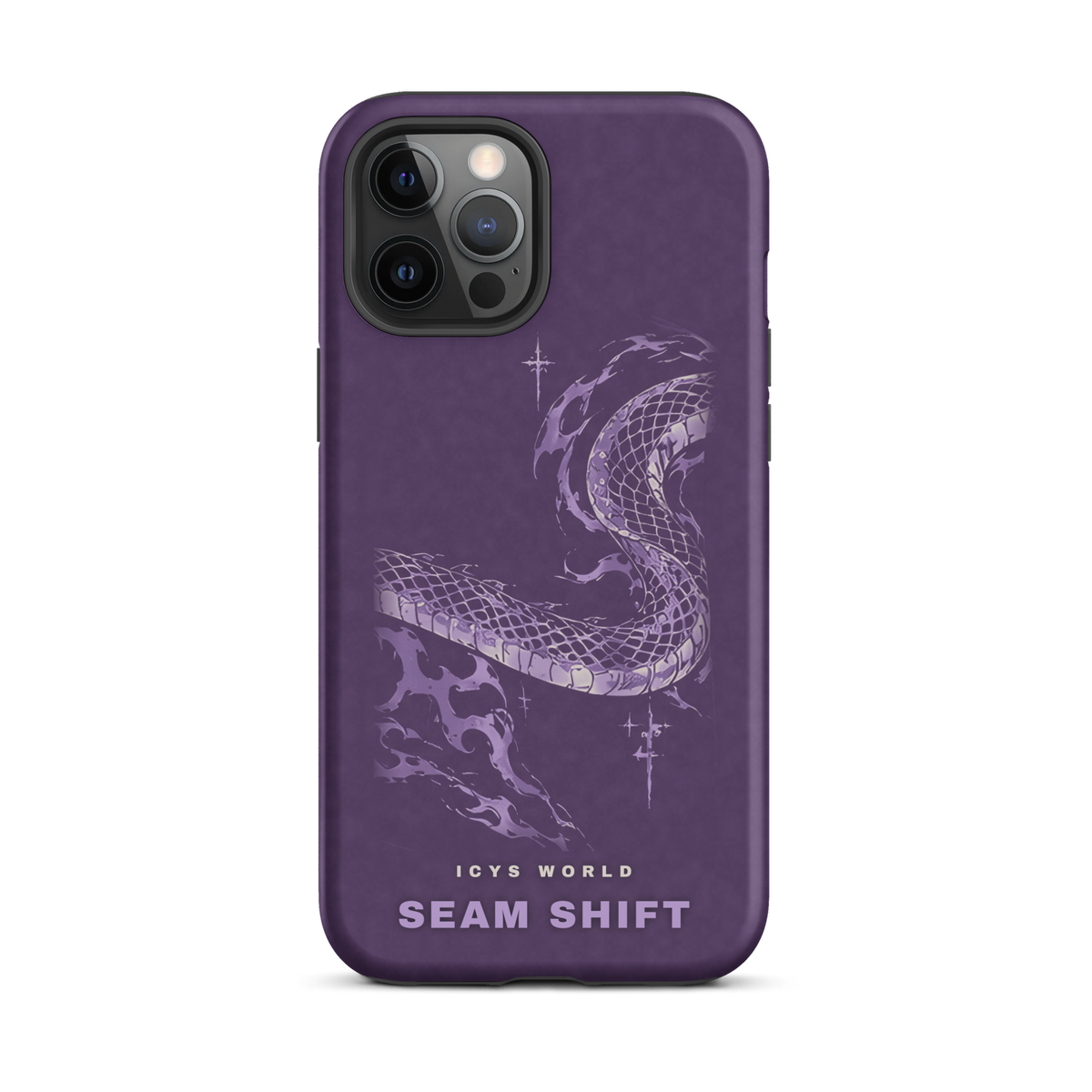 ICYS WORLD Seam Shift iPhone case on iPhone 12 Pro Max, matte finish