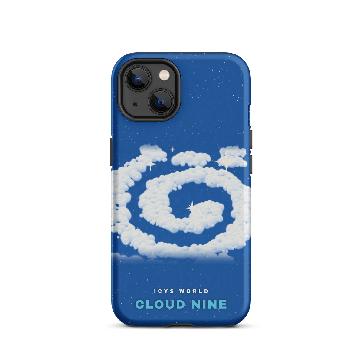 ICYS WORLD Cloud Nine iPhone case on iPhone 13, matte finish