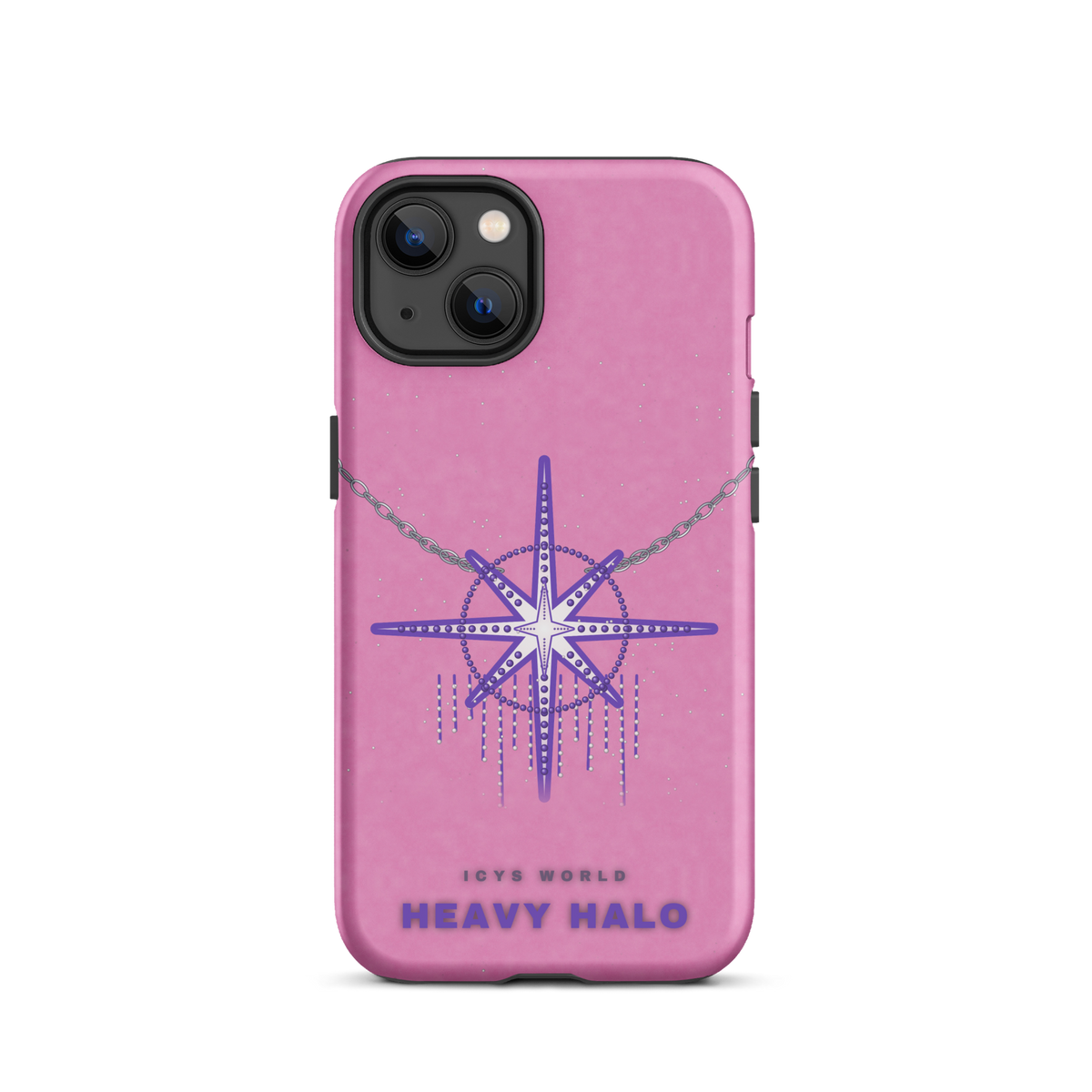 ICYS WORLD Heavy Halo iPhone case on iPhone 13, matte finish