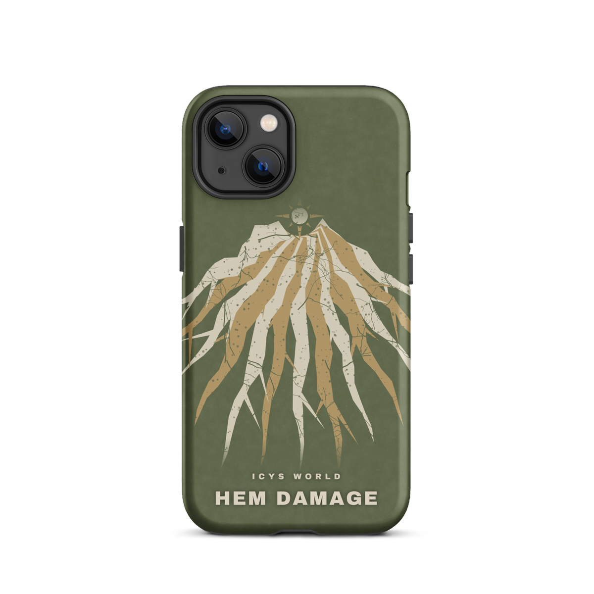 ICYS WORLD Hem Damage iPhone case on iPhone 13, matte finish