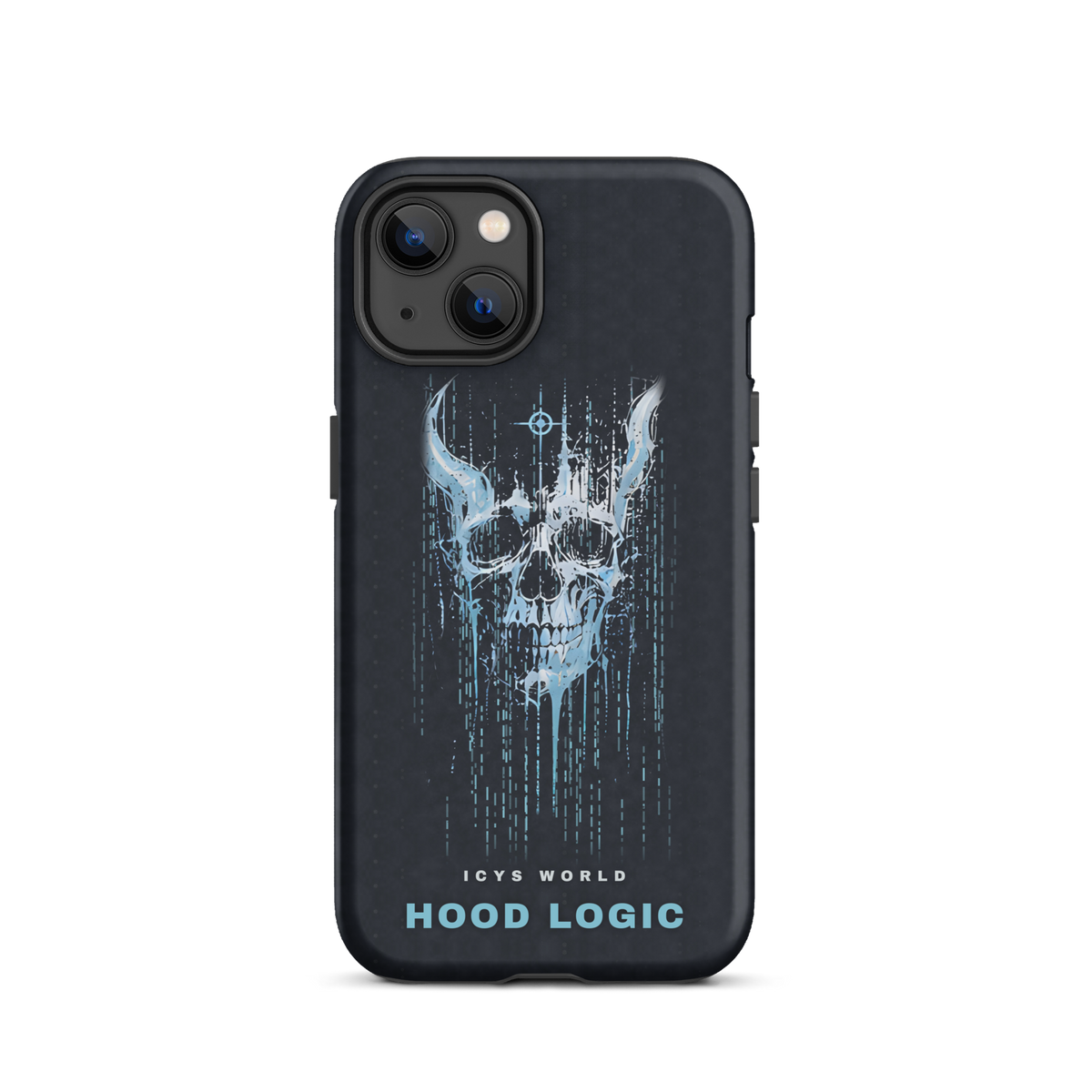 ICYS WORLD Hood Logic iPhone case on iPhone 13, matte finish