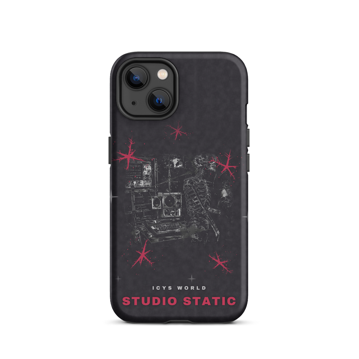 ICYS WORLD Studio Static iPhone case on iPhone 13, matte finish