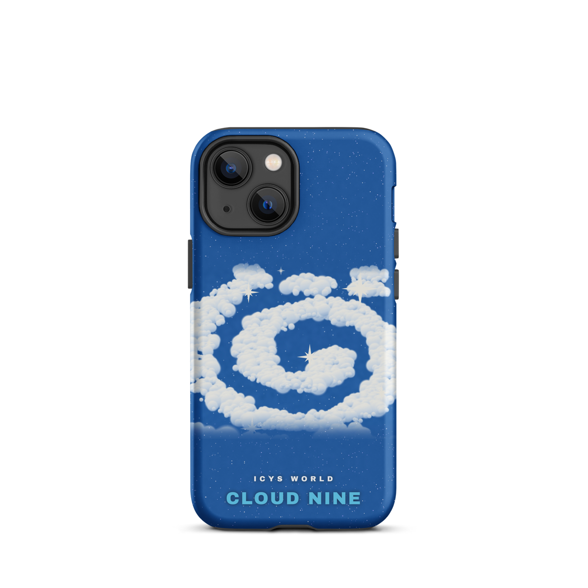 ICYS WORLD Cloud Nine iPhone case on iPhone 13 mini, matte finish