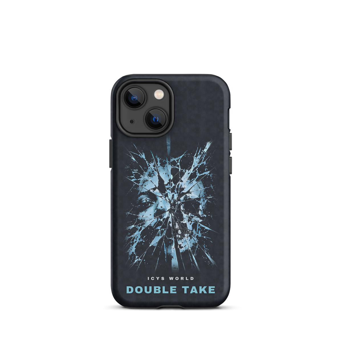ICYS WORLD Double Take iPhone case on iPhone 13 mini, matte finish