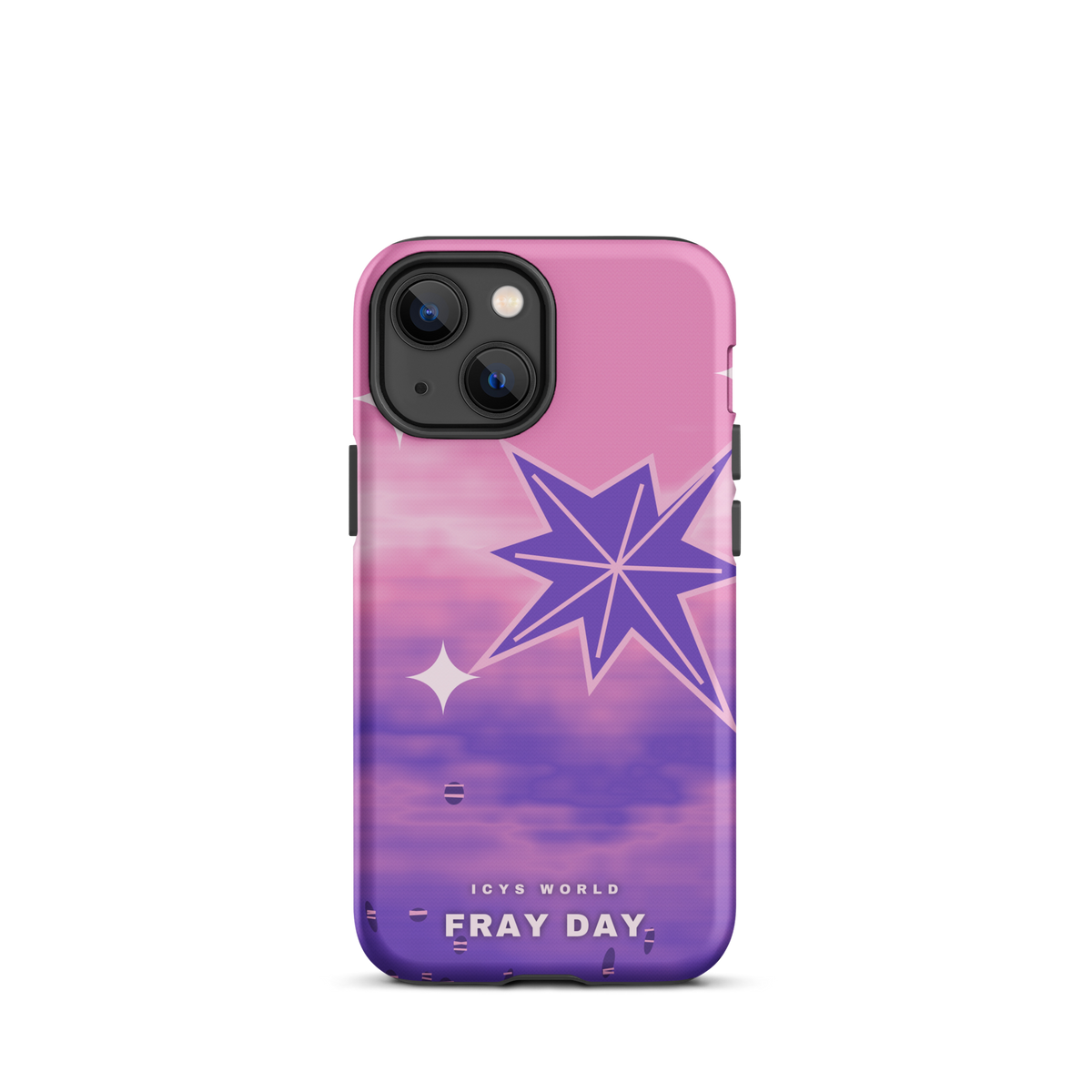 ICYS WORLD Fray Day iPhone case on iPhone 13 mini, matte finish