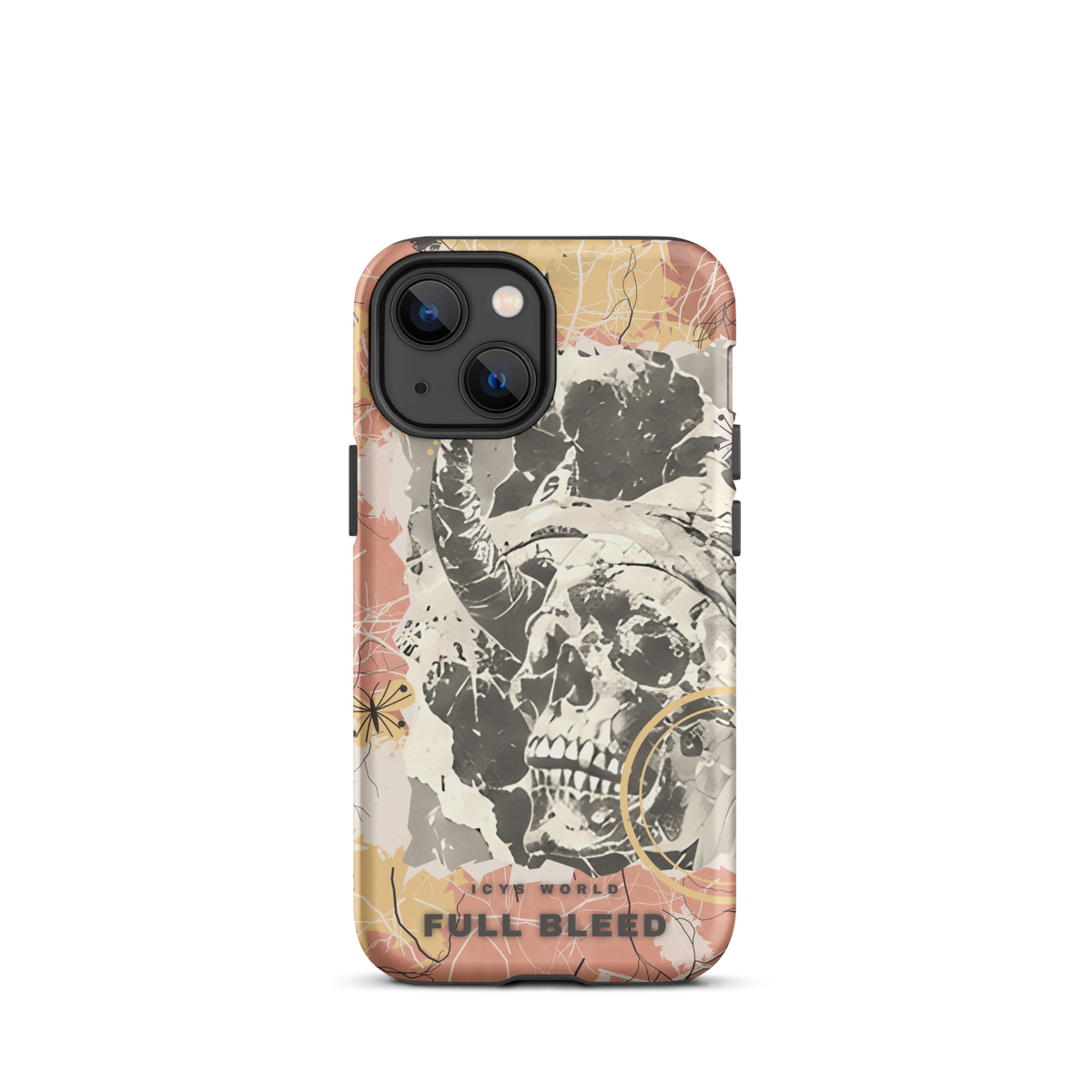 ICYS WORLD Full Bleed iPhone case on iPhone 13 mini, matte finish