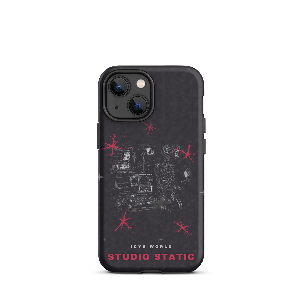 ICYS WORLD Studio Static iPhone case on iPhone 13 mini, matte finish