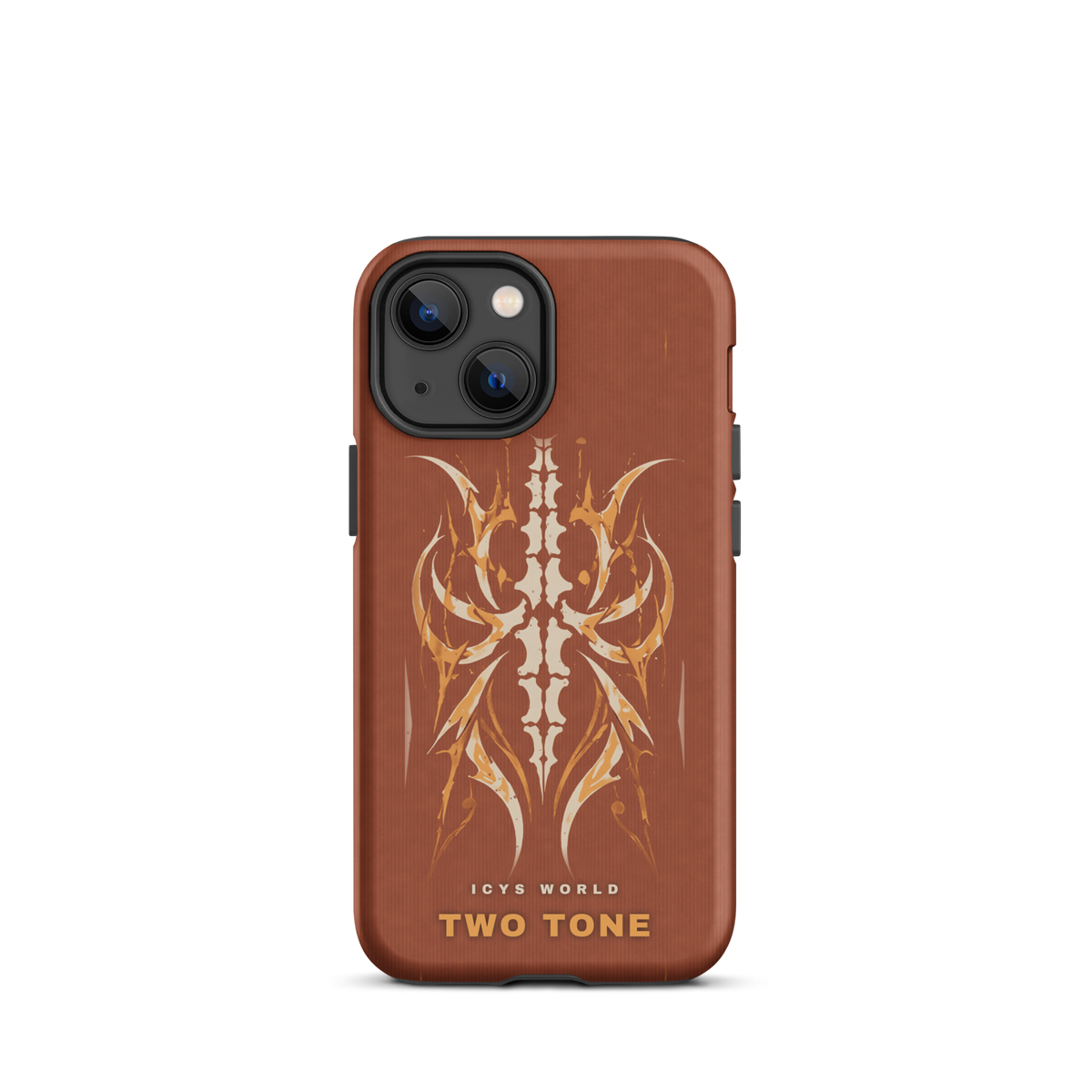 ICYS WORLD Two Tone iPhone case on iPhone 13 mini, matte finish