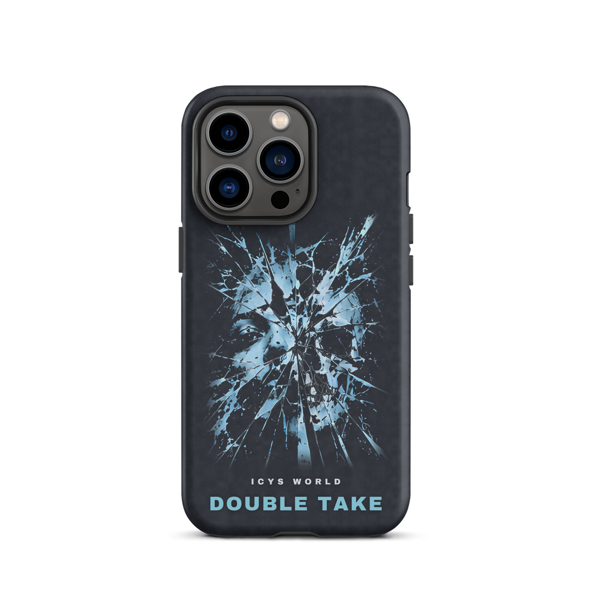 ICYS WORLD Double Take iPhone case on iPhone 13 Pro, matte finish