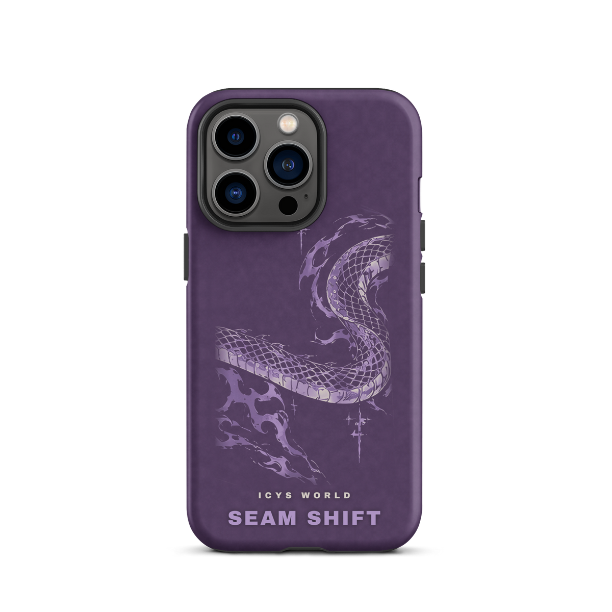 ICYS WORLD Seam Shift iPhone case on iPhone 13 Pro, matte finish