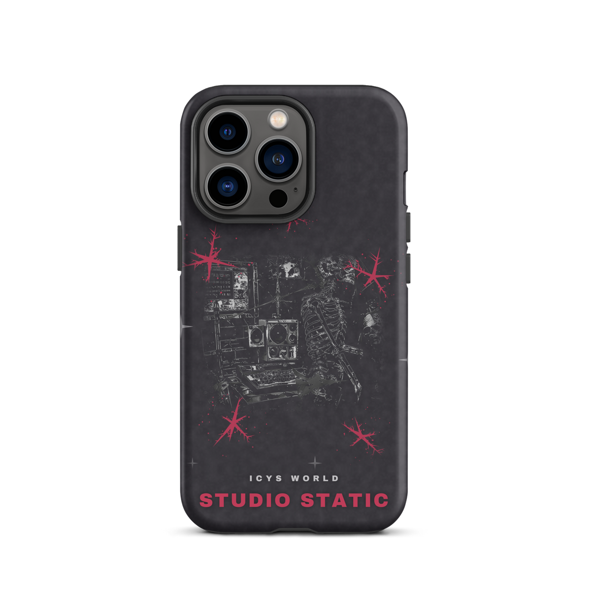 ICYS WORLD Studio Static iPhone case on iPhone 13 Pro, matte finish