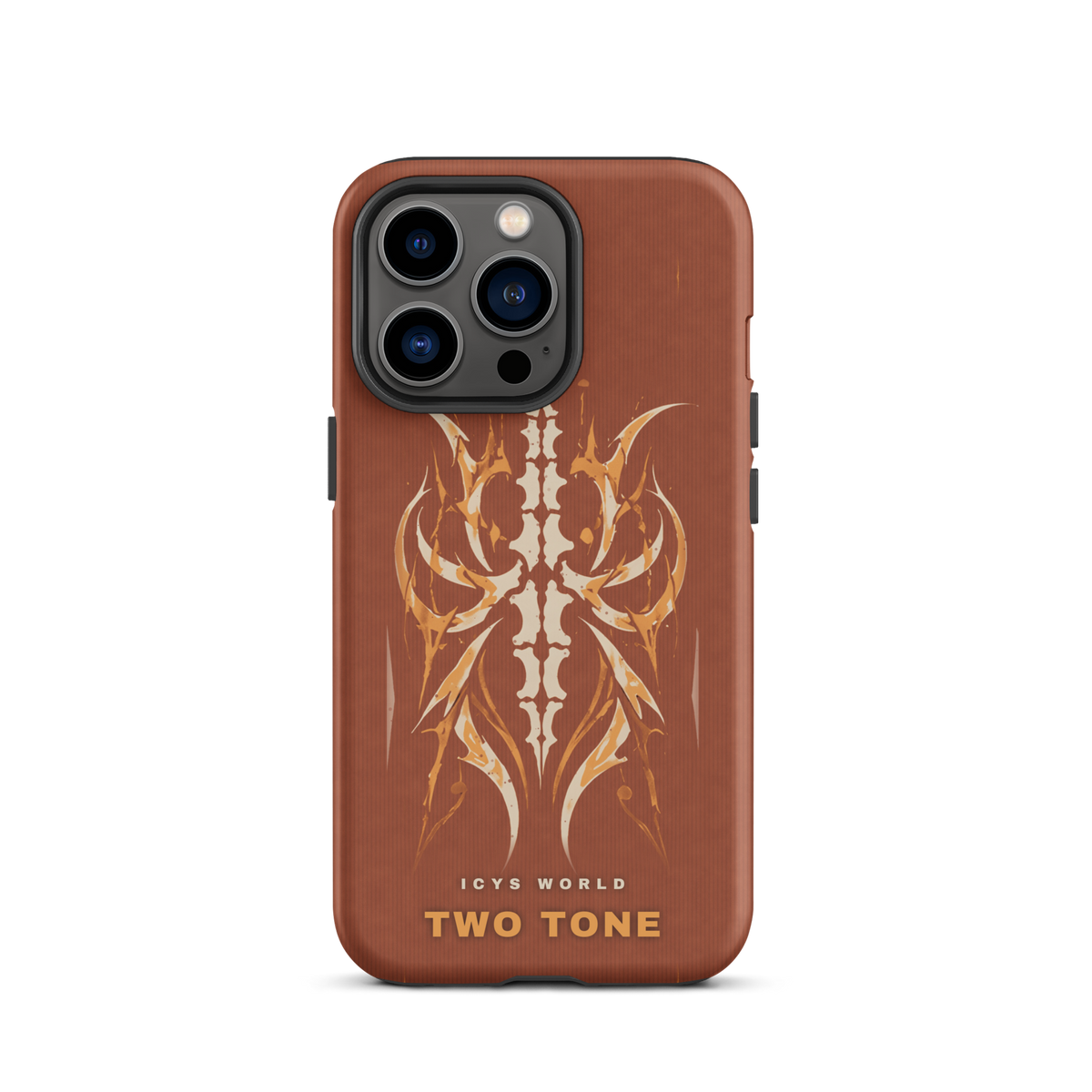 ICYS WORLD Two Tone iPhone case on iPhone 13 Pro, matte finish