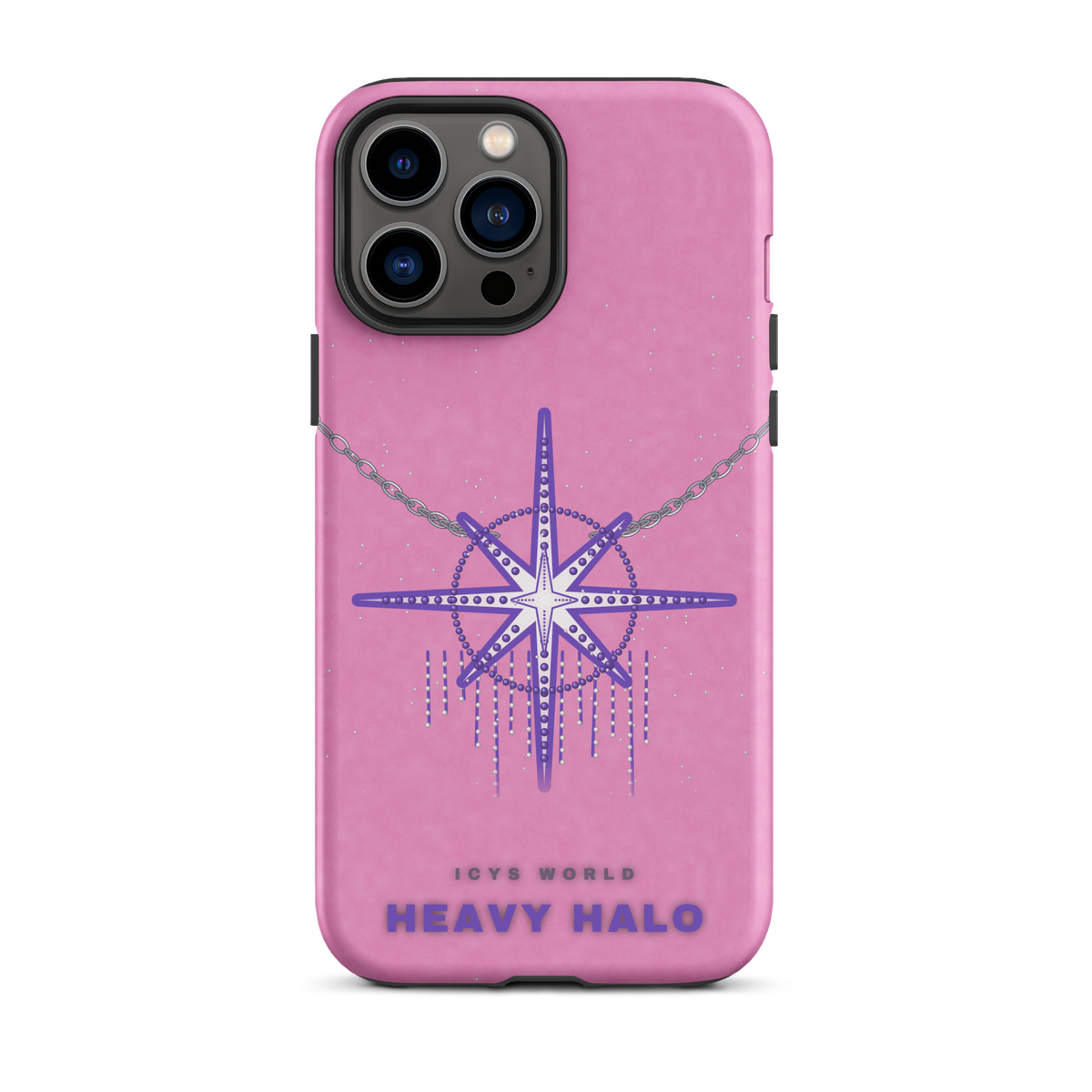 ICYS WORLD Heavy Halo iPhone case on iPhone 13 Pro Max, matte finish