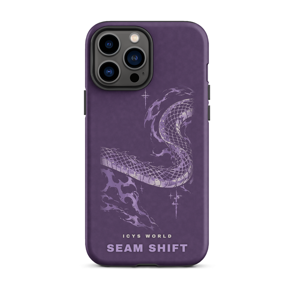 ICYS WORLD Seam Shift iPhone case on iPhone 13 Pro Max, matte finish