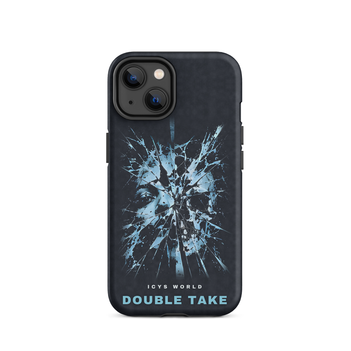 ICYS WORLD Double Take iPhone case on iPhone 14, matte finish