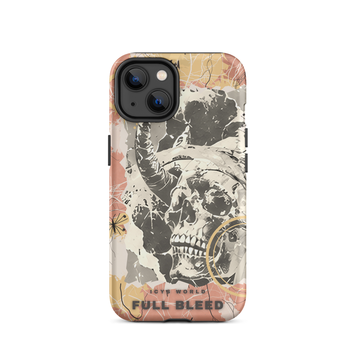 ICYS WORLD Full Bleed iPhone case on iPhone 14, matte finish