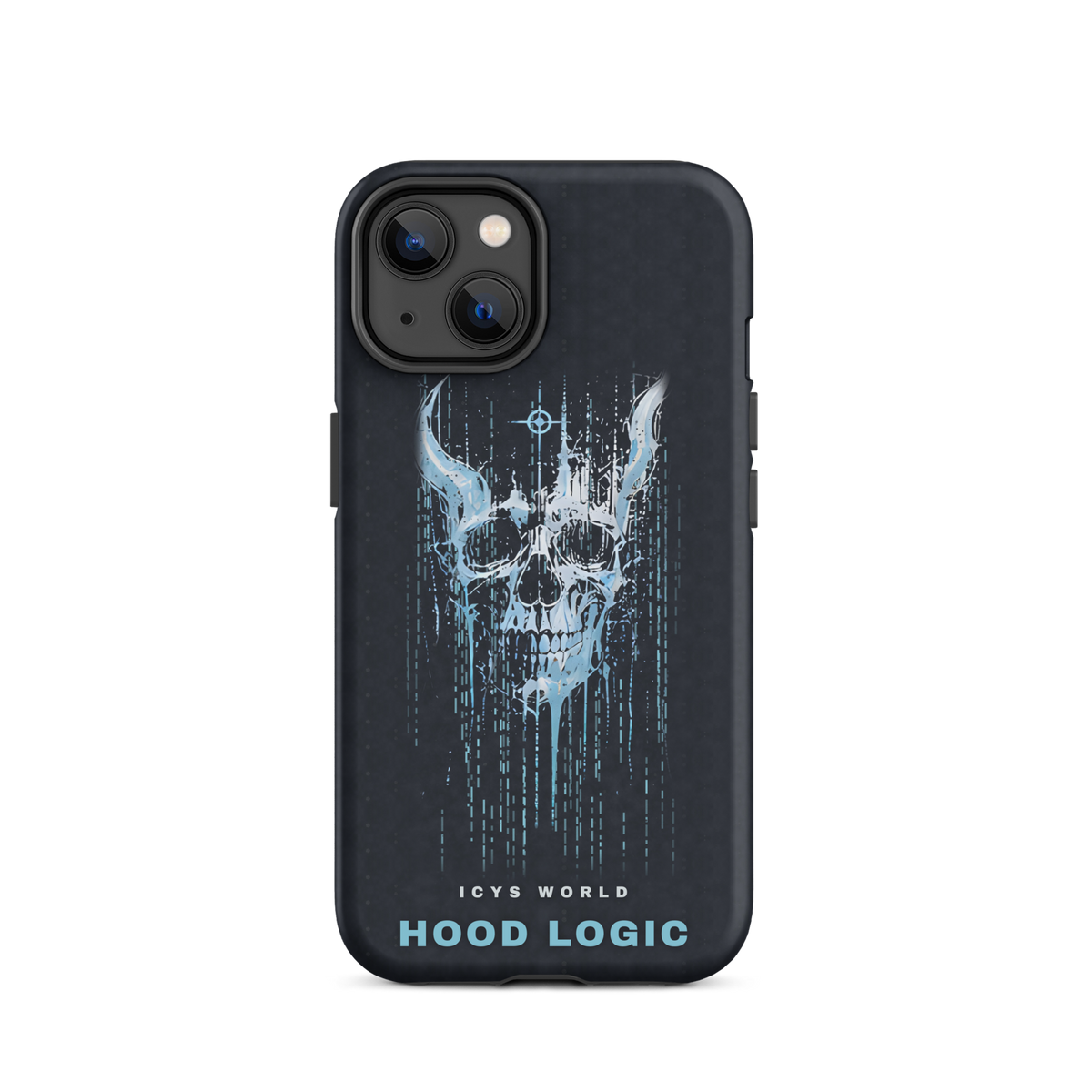 ICYS WORLD Hood Logic iPhone case on iPhone 14, matte finish