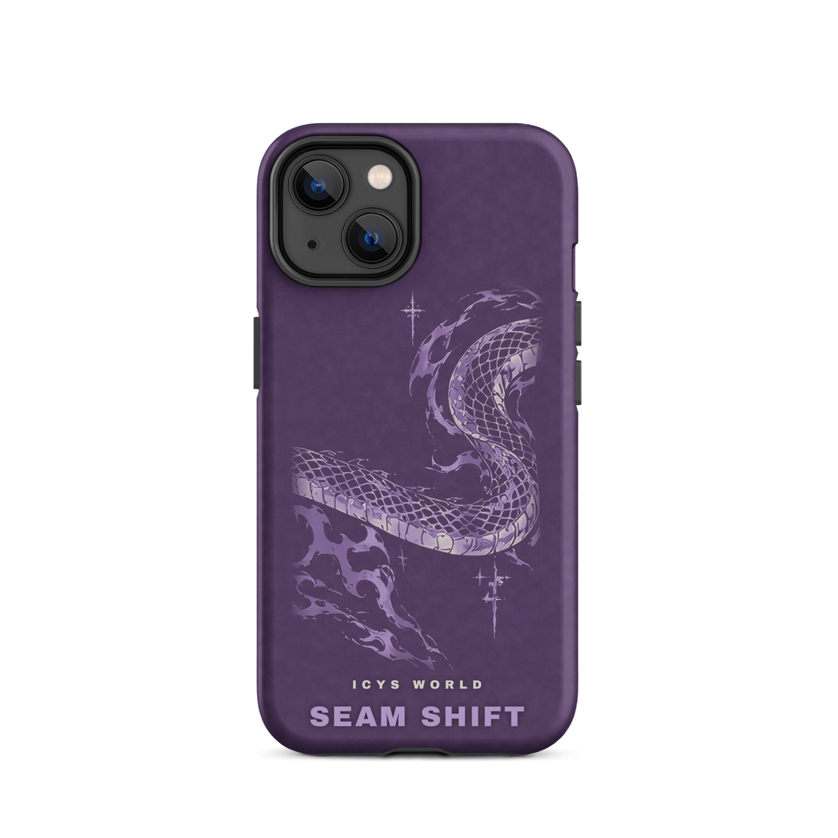 ICYS WORLD Seam Shift iPhone case on iPhone 14, matte finish