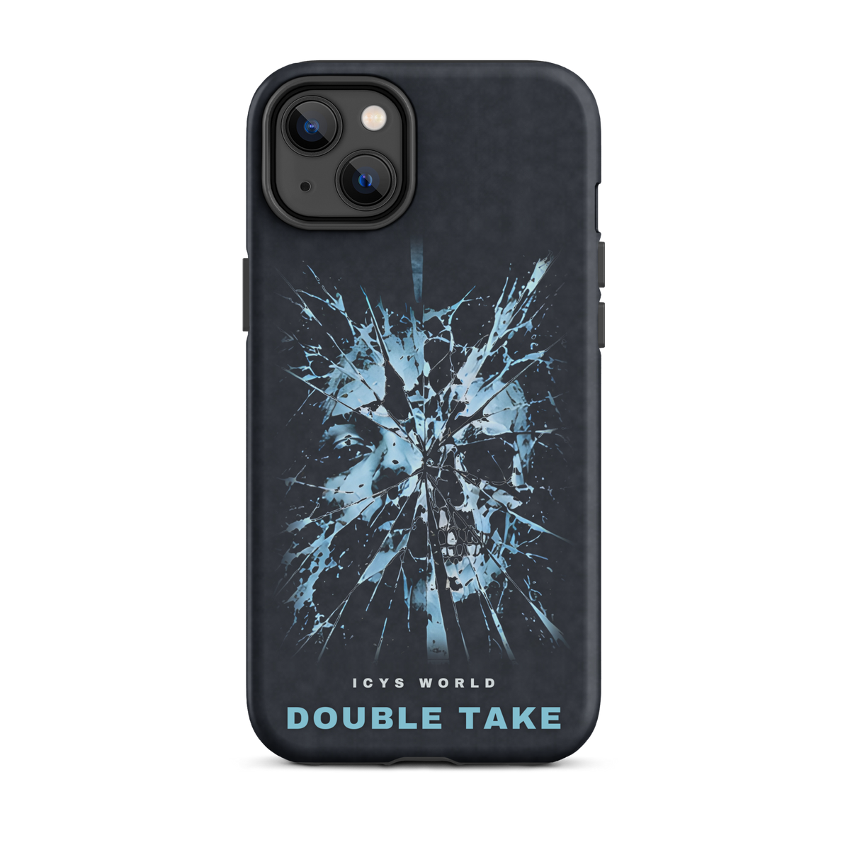 ICYS WORLD Double Take iPhone case on iPhone 14 Plus, matte finish