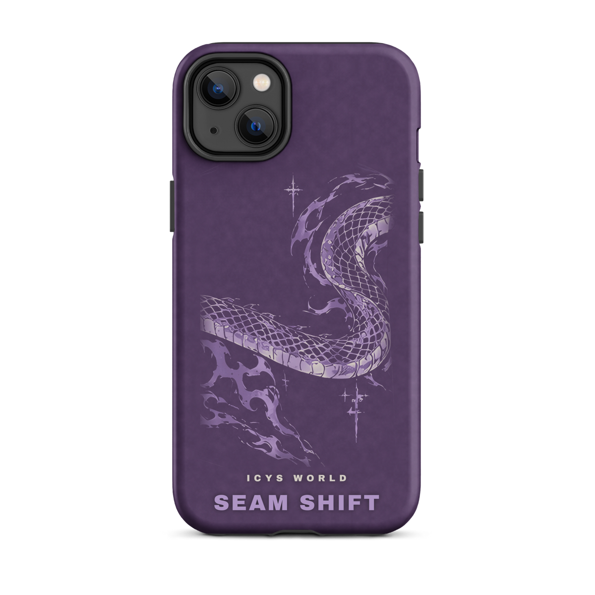 ICYS WORLD Seam Shift iPhone case on iPhone 14 Plus, matte finish