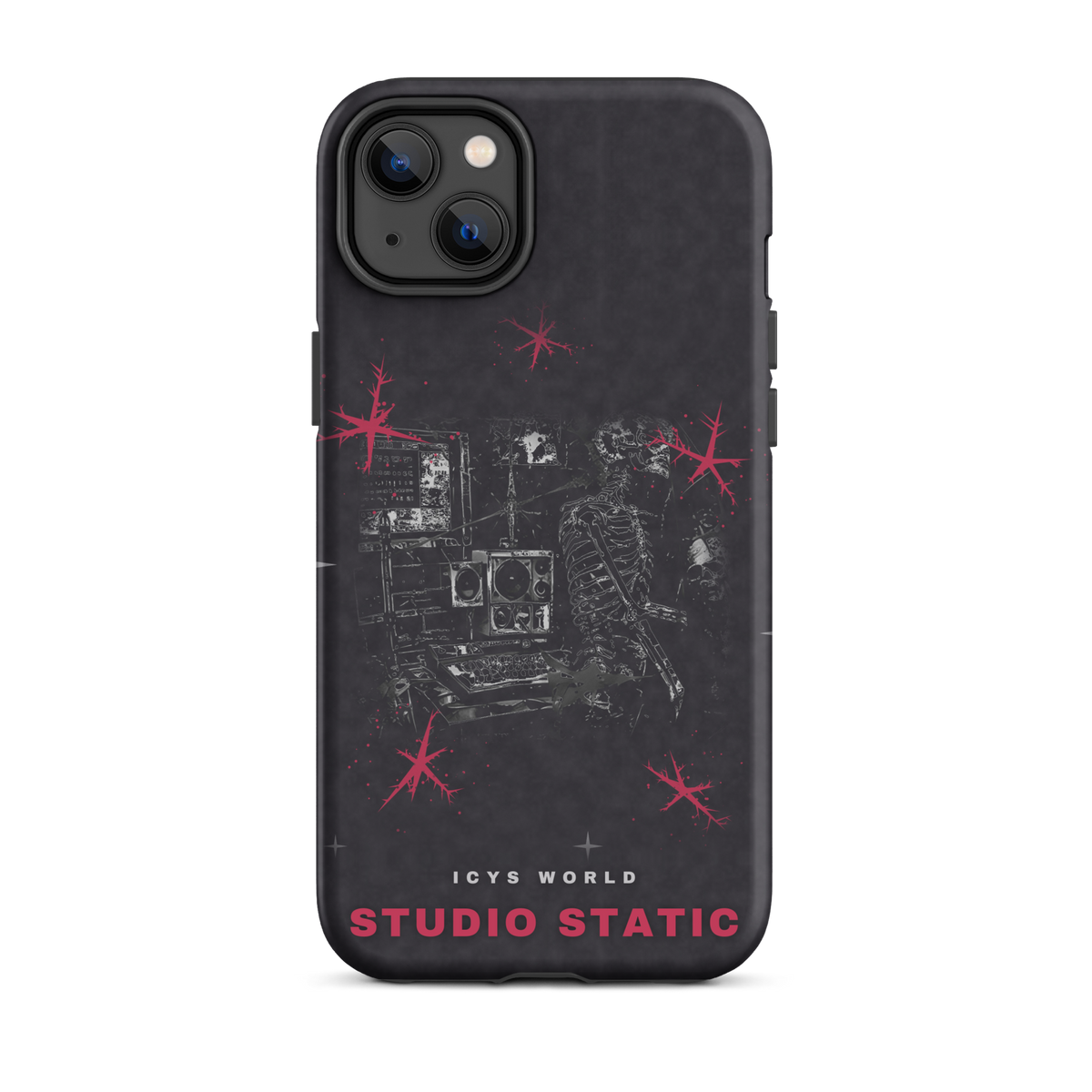 ICYS WORLD Studio Static iPhone case on iPhone 14 Plus, matte finish
