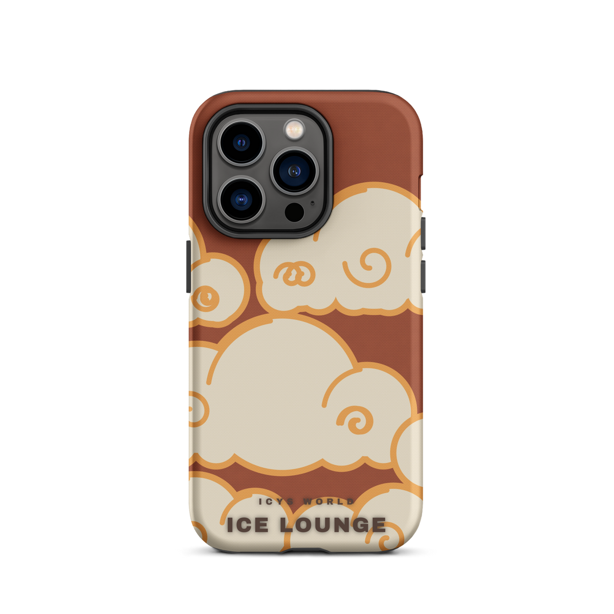 ICYS WORLD Ice Lounge iPhone case on iPhone 14 Pro, matte finish