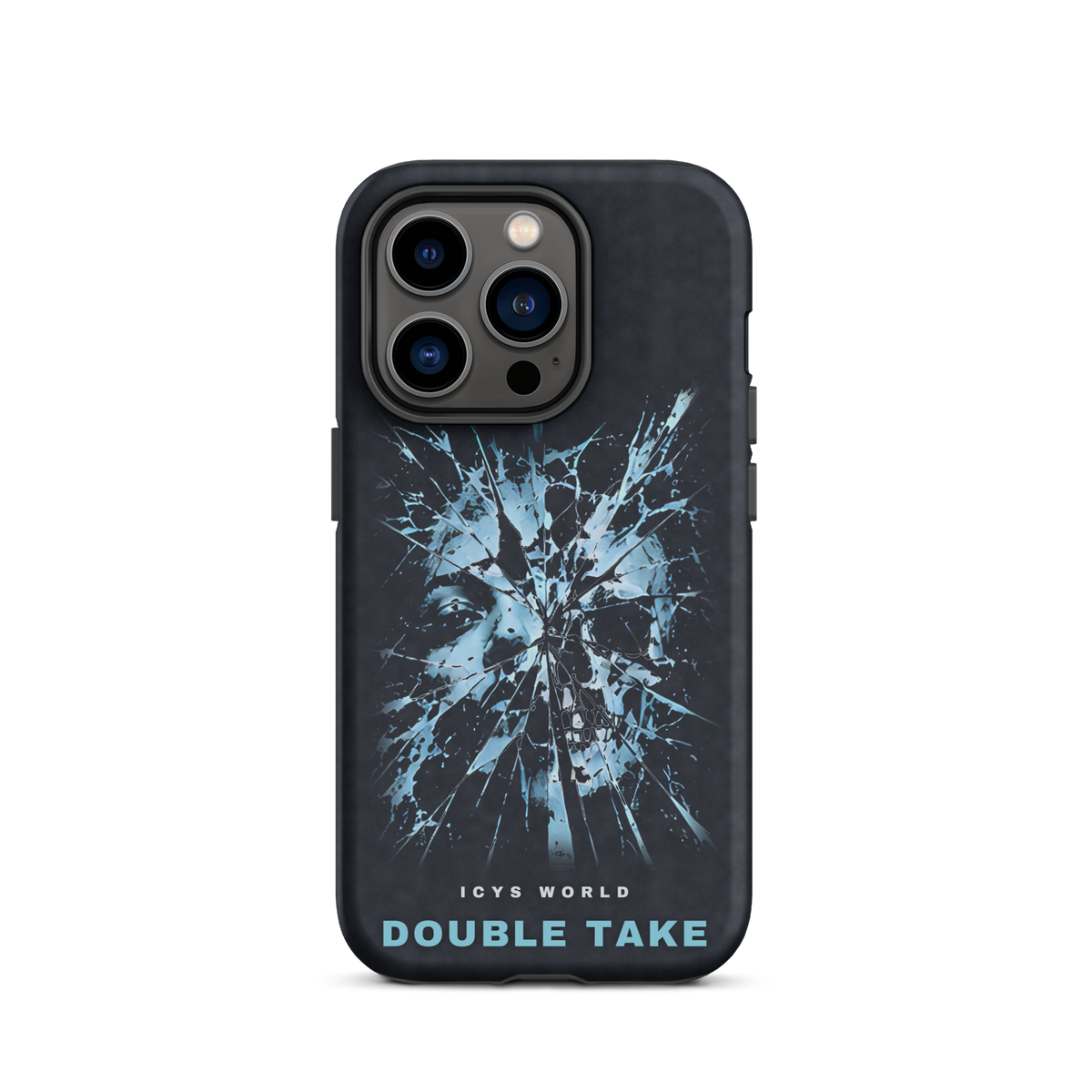ICYS WORLD Double Take iPhone case on iPhone 14 Pro, matte finish