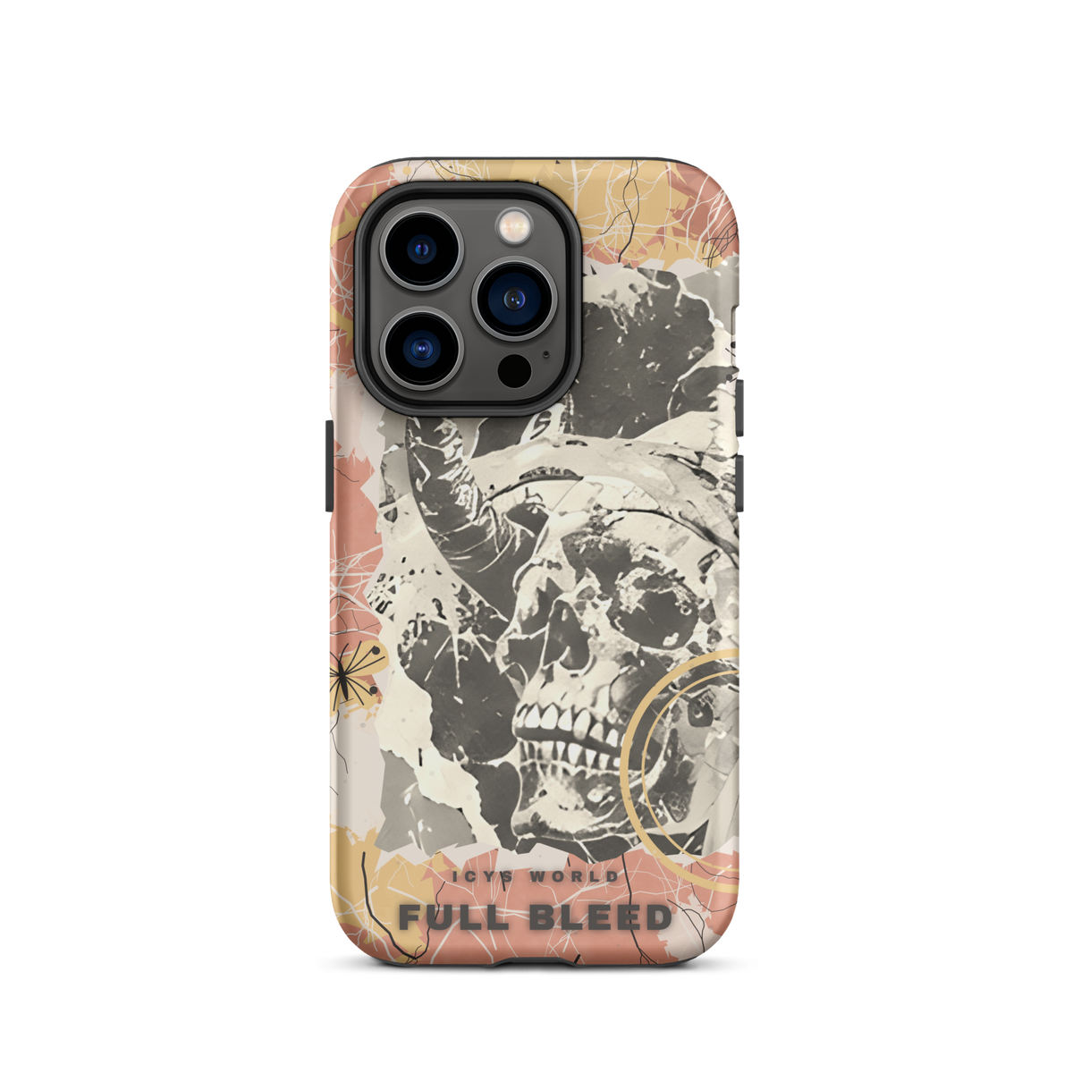 ICYS WORLD Full Bleed iPhone case on iPhone 14 Pro, matte finish