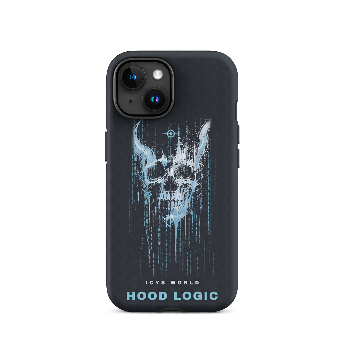 ICYS WORLD Hood Logic iPhone case on iPhone 15, matte finish
