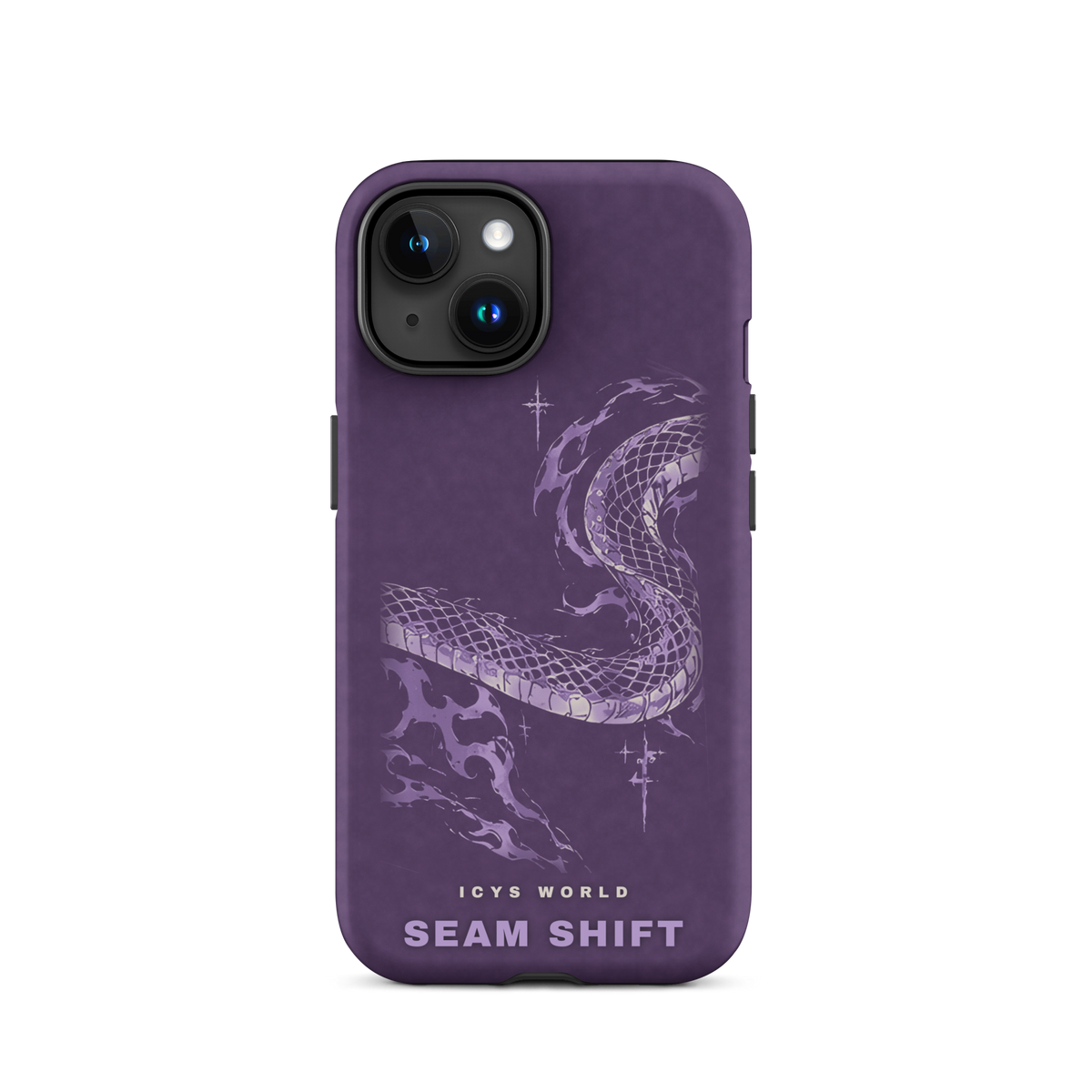 ICYS WORLD Seam Shift iPhone case on iPhone 15, matte finish