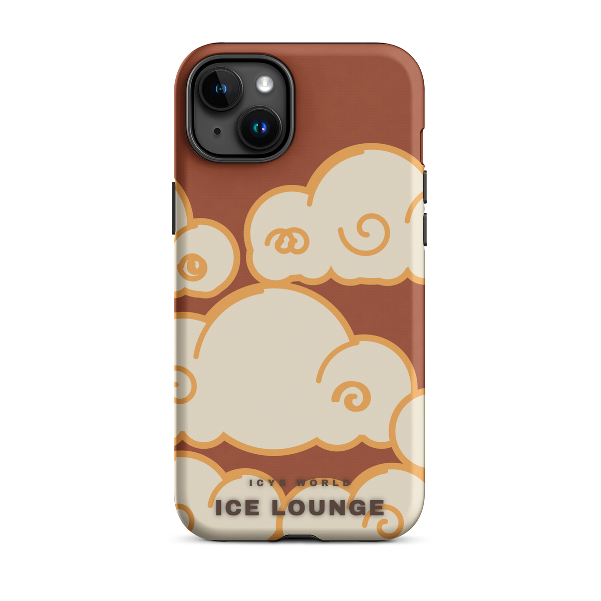 ICYS WORLD Ice Lounge iPhone case on iPhone 15 Plus, matte finish