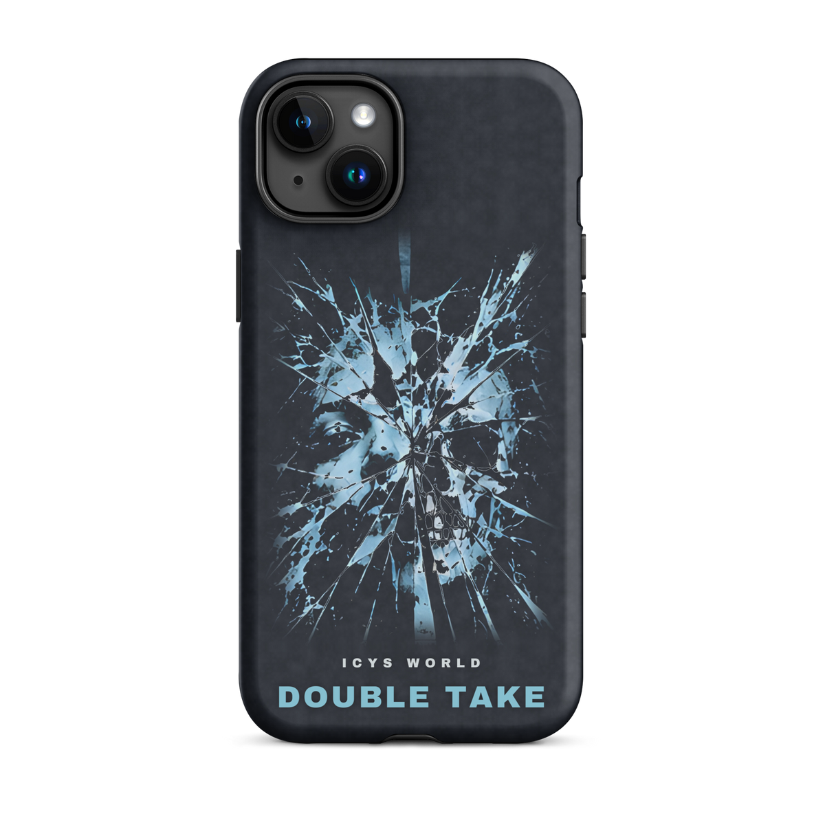 ICYS WORLD Double Take iPhone case on iPhone 15 Plus, matte finish