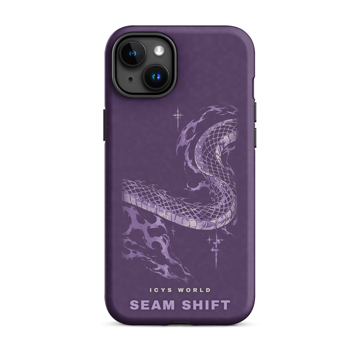 ICYS WORLD Seam Shift iPhone case on iPhone 15 Plus, matte finish