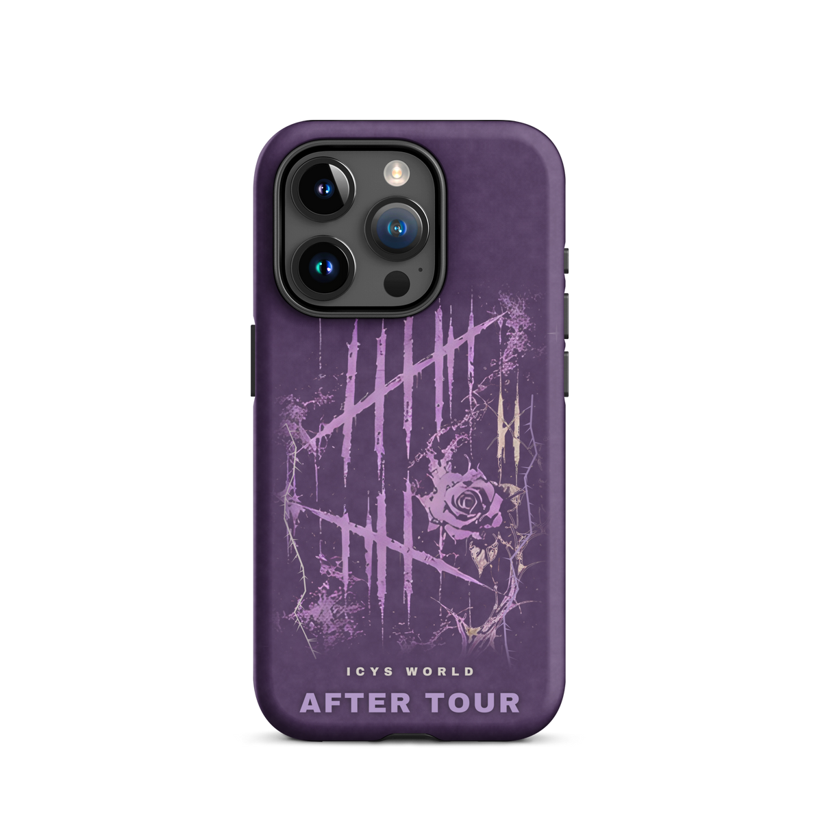 ICYS WORLD After Tour iPhone case on iPhone 15 Pro, matte finish