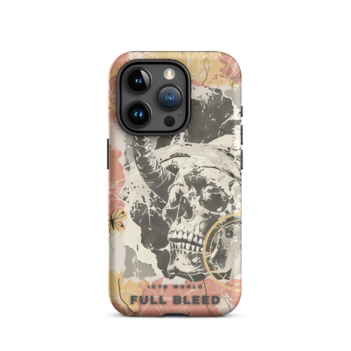 ICYS WORLD Full Bleed iPhone case on iPhone 15 Pro, matte finish