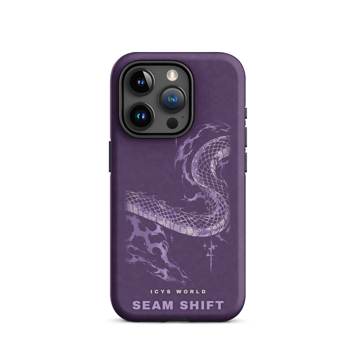 ICYS WORLD Seam Shift iPhone case on iPhone 15 Pro, matte finish