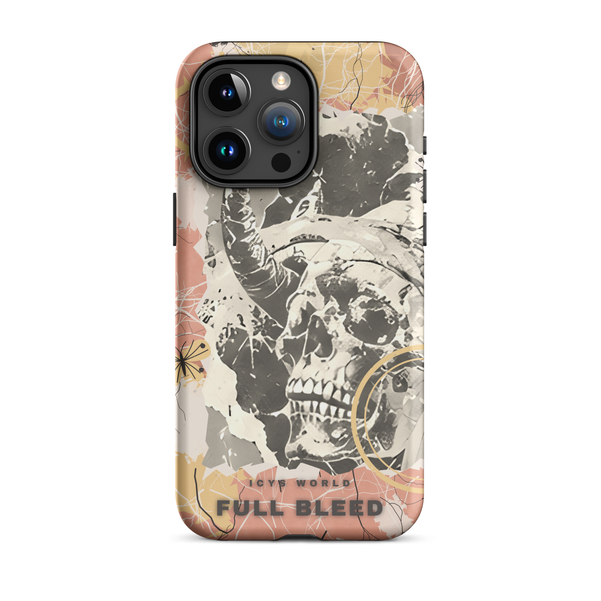 ICYS WORLD Full Bleed iPhone case on iPhone 15 Pro Max, matte finish