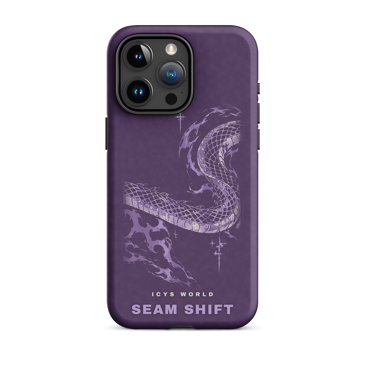 ICYS WORLD Seam Shift iPhone case on iPhone 15 Pro Max, matte finish