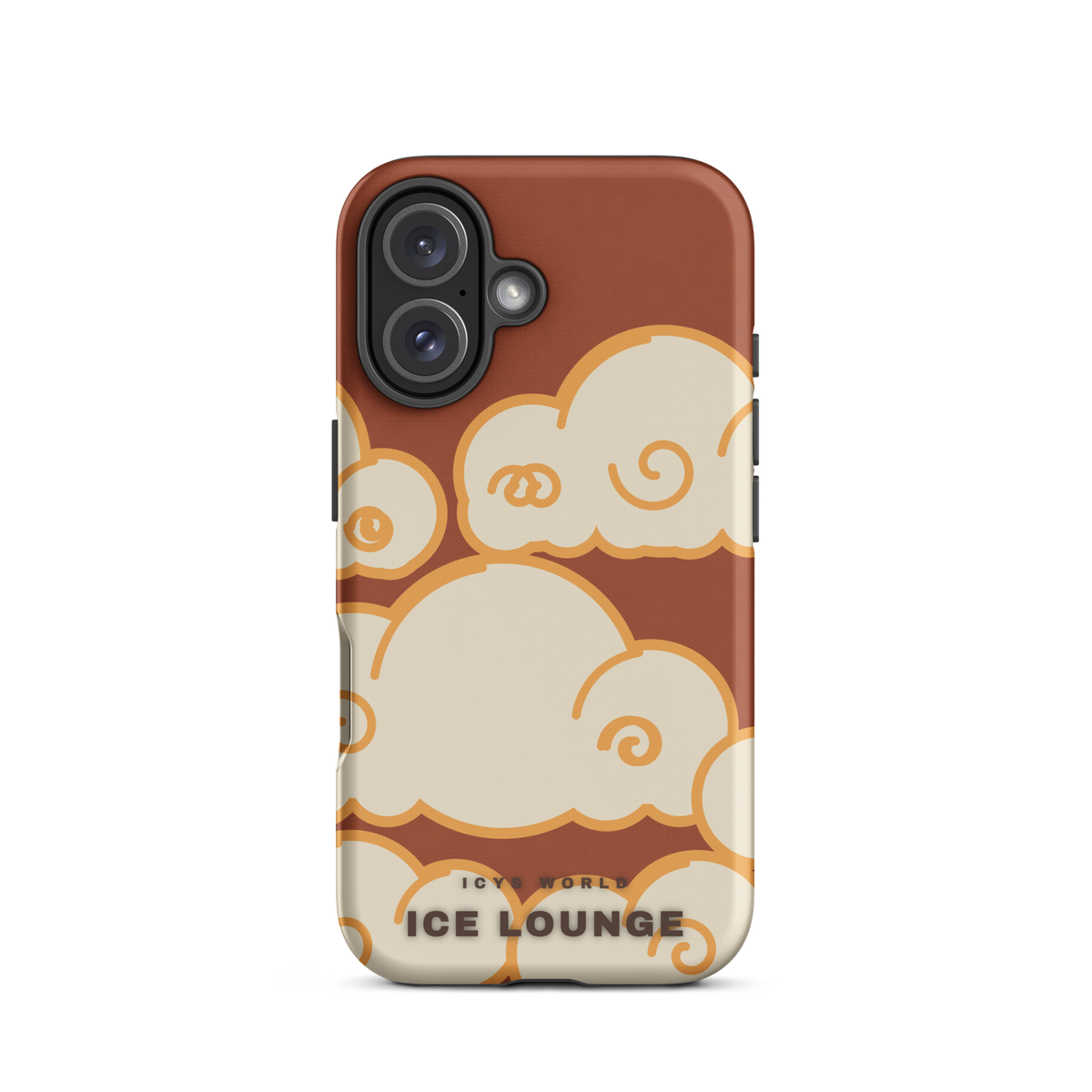 ICYS WORLD Ice Lounge iPhone case on iPhone 16, matte finish