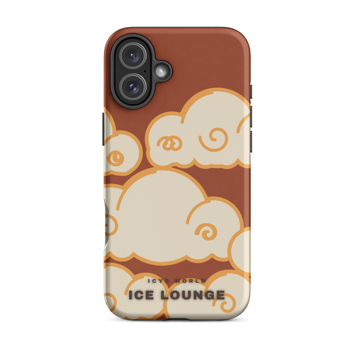 ICYS WORLD Ice Lounge iPhone case on iPhone 16 Plus, matte finish