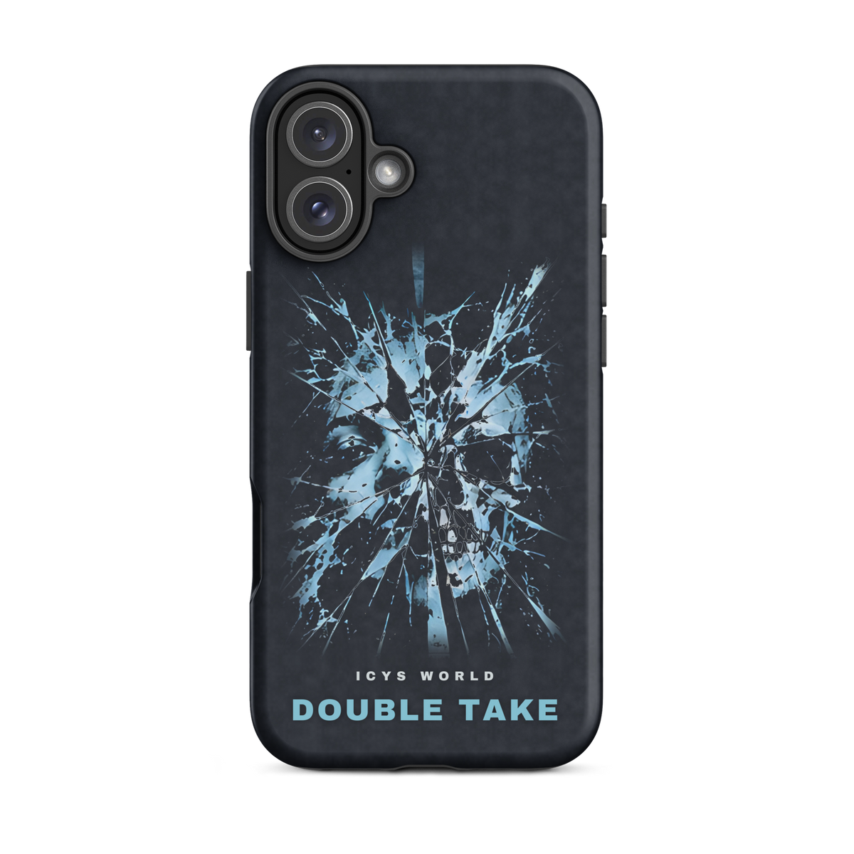 ICYS WORLD Double Take iPhone case on iPhone 16 Plus, matte finish