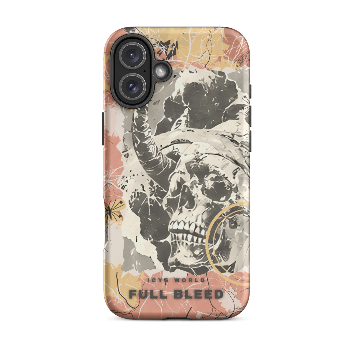 ICYS WORLD Full Bleed iPhone case on iPhone 16 Plus, matte finish