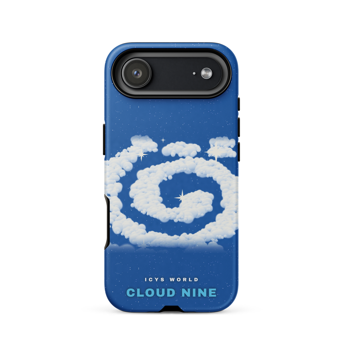 ICYS WORLD Cloud Nine iPhone case on iPhone 17 Air, matte finish